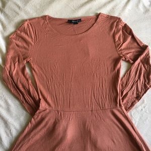 Brown Fall Skater Dress